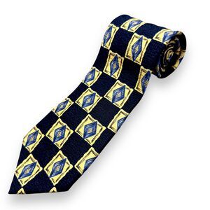 Tutto Matto Silk Dress Tie Made in Italy Diamond Geometric Print 59" 3.75"